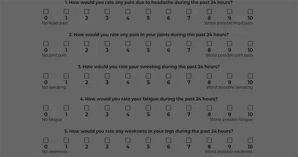 patient symptom tracker tool.